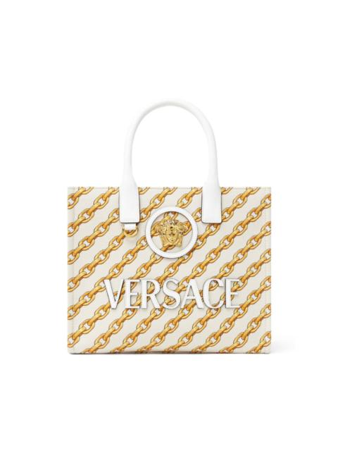 VERSACE logo-print tote bag