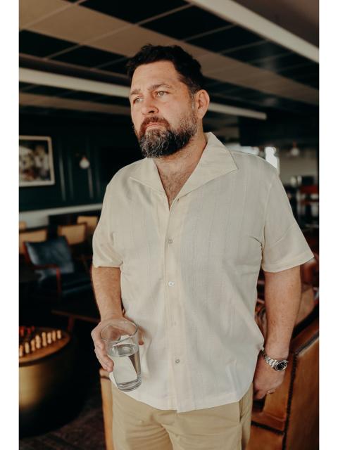 3sixteen LEISURE SHIRT- NATURAL LACE