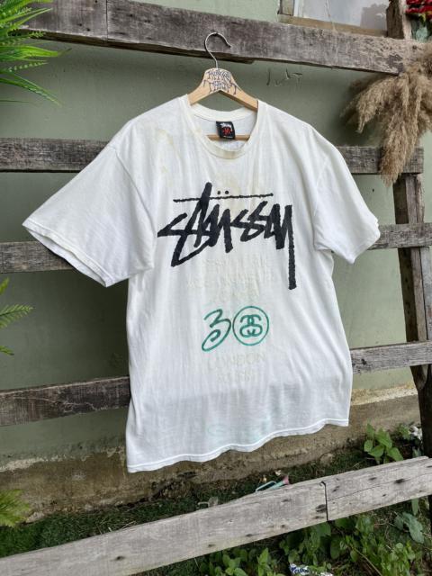 Other Designers Vintage - 🔥Stussy Glow in The Dark Colour Spell Out Big Logo Tee