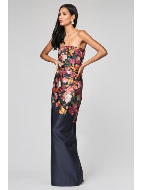 SACHIN & BABI EMBELLISHED SABINE GOWN - MIDNIGHTS MAGIC BLOOMS