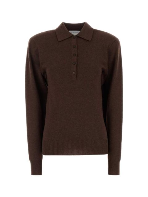 Stella Mccartney Women Brown Cashmere Blend Polo Shirt