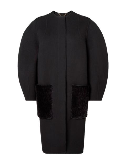 FENDI `FF` Double Wool Overcoat