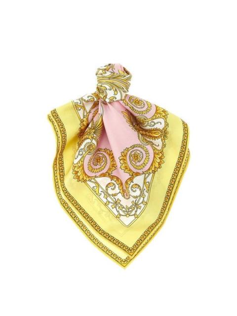 VERSACE VERSACE Pink Silk Scarf New & Authentic