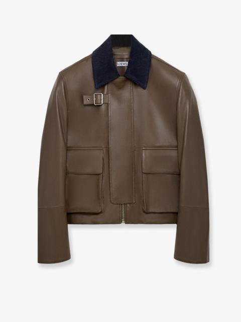 Loewe Loewe Lightweight Nappa Leather Jacket Green