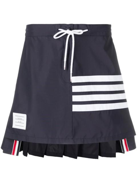 Mini Dropped Back Half Pleated Skirt