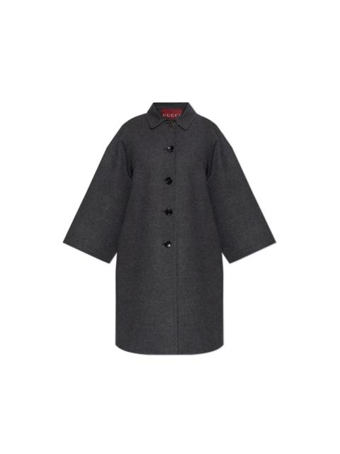 GUCCI GUCCI Gray Coat New & Authentic (Women's size:IT 38;)