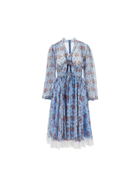 Dolce & Gabbana Dolce&Gabbana Women Bunch Of Flowers Print Chiffon Midi Dress