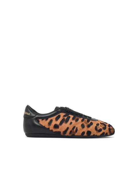 Dolce & Gabbana Dolce & Gabbana 'CONTEMPORARY' Leopard Pony Leather Sneakers Brown