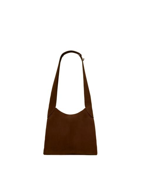 Small Hobo Bag in Dark Brown Suede