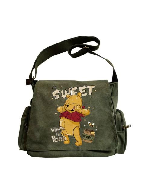 Other Designers Canvas Shoulder Bag Large Capacity Crossbody Bag Cartoon Winnie The Pooh Messenger School Work Bags