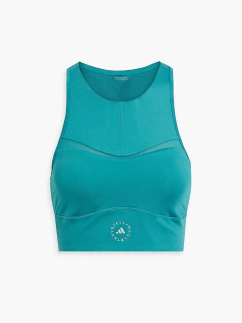 adidas TruePurpose cropped perforated stretch top