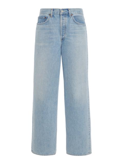AGOLDE Henson Rigid Low-Rise Wide-Leg Jeans light wash