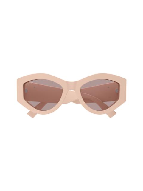 GUCCI Gucci Gg1951s Linea Emblem 005 Pink Brown Sunglasses