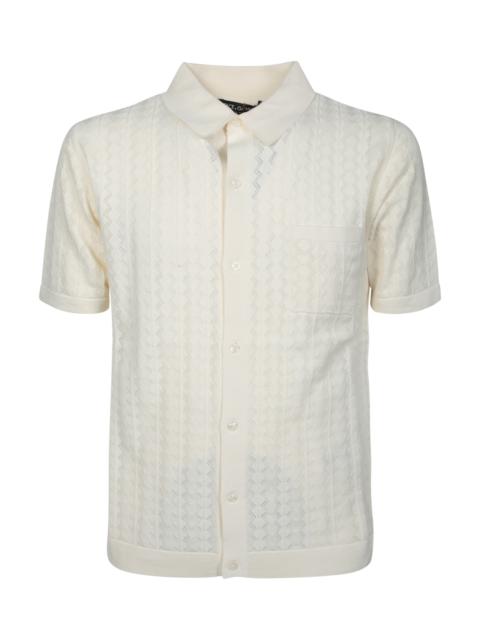 Perforated Cotton Knit Shirt