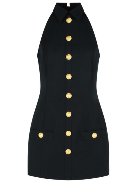 Balmain Balmain Black Virgin Wool Short Dress Women
