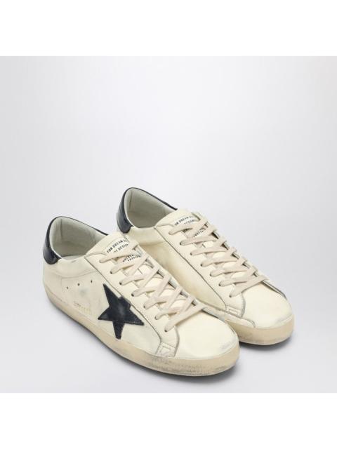 Golden Goose Golden Goose Super-Star Beige/Blue Low Sneaker Men