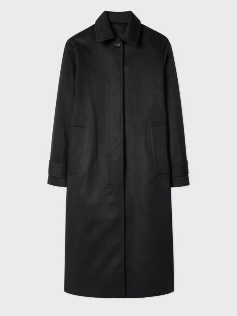 Paul Smith Women's Navy Wool-Cashmere Blend Back-Button Coat