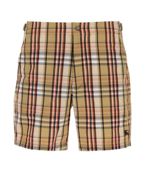 Burberry Burberry Men Printed Seersucker Swimming Shorts