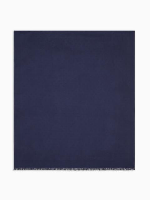 EMPORIO ARMANI MODAL AND COTTON STOLE WITH ALL-OVER JACQUARD LOGO