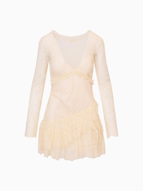 LoveShackFancy Seelie Lace Mini Dress