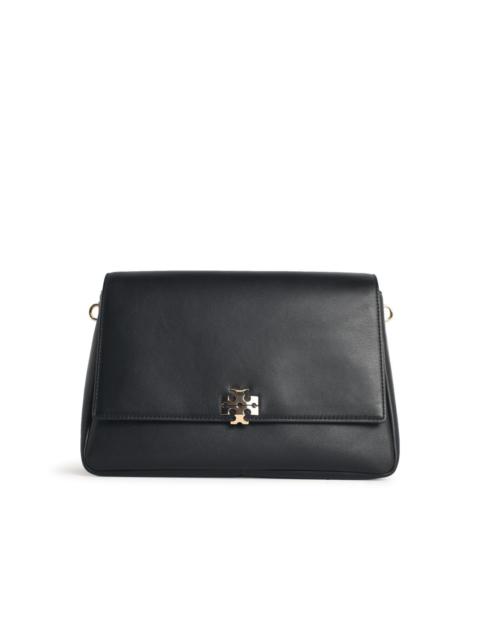 TORY BURCH Tory Burch 'CHARLIE' Medium Shoulder Bag In Black Leather