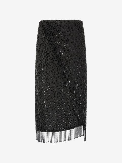Roberto Cavalli Skirt With Beaded Hem