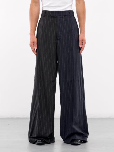 VETEMENTS Split Deconstructed Pinstripe Pants