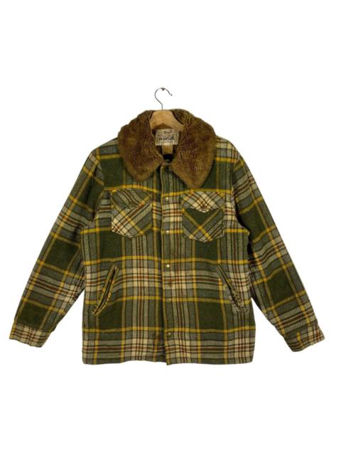 Woolrich John Rich & Bros. - Vintage 70s Woolrich Plaid Wool Button Jacket M Green Color