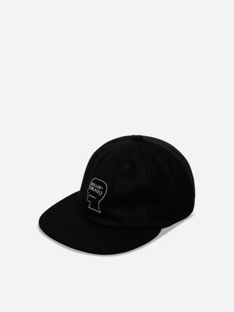 BRAIN DEAD Flannel Classic Logohead 6 Panel Hat Black