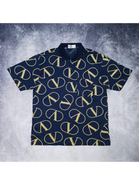 Valentino All-over-logo-print Collared shirt