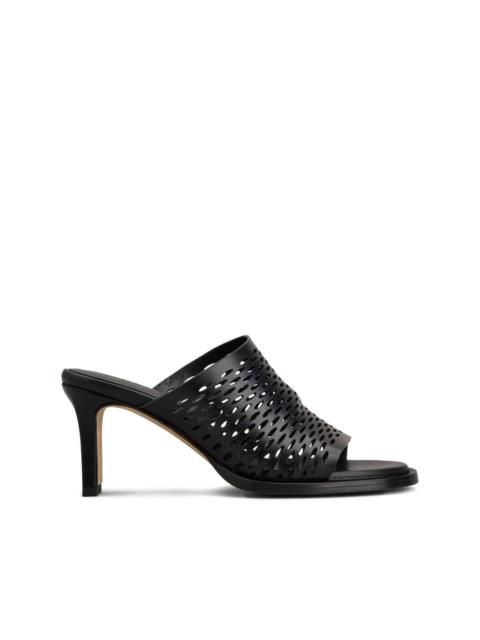 75mm laser-cut heeled sandals