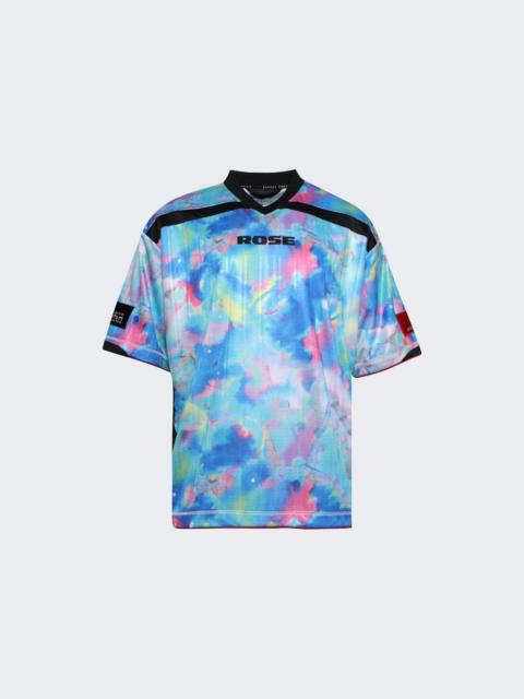 Martine Rose Printed Football Top Blue Watercolour