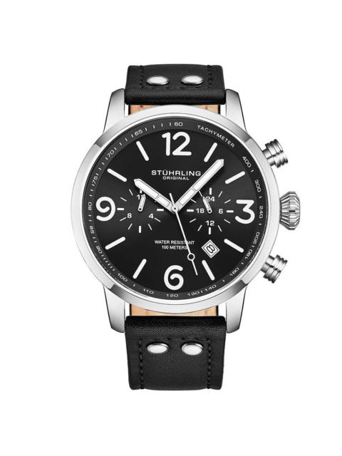 Other Designers Stuhrling Original Aviator Quartz Black Dial Men's Watch M13649