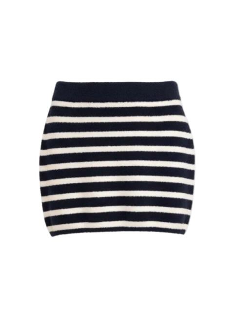 SIMKHAI Becca Mini Skirt in Midnight Stripe
