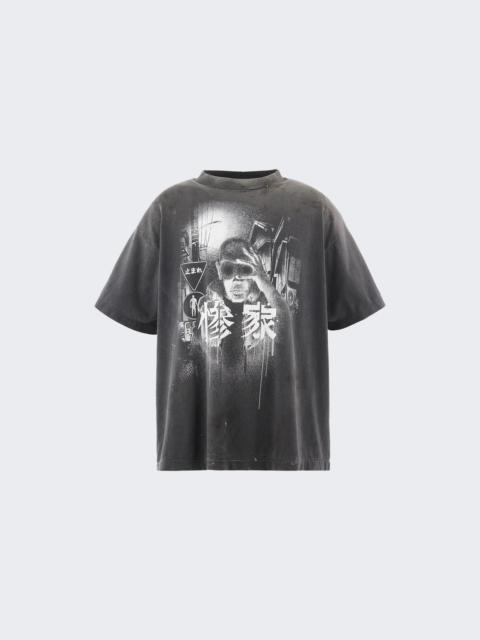 SAINT M×××××× X Santastic! X Geeks Rule Zange T-shirt Washed Black