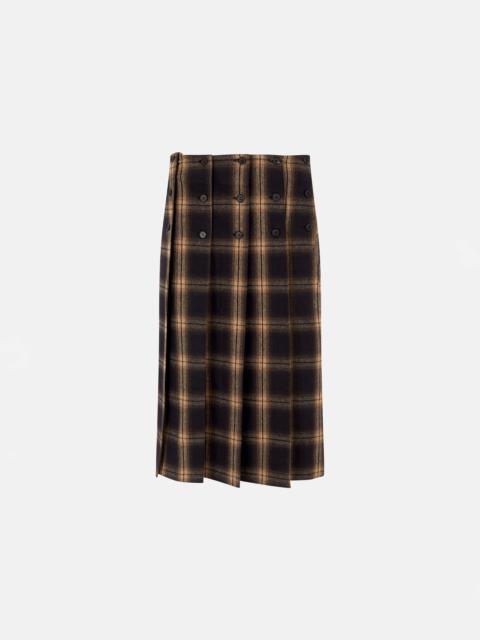 THE ATTICO BROWN SHADES MIDI SKIRT