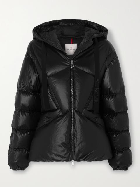 Moncler Seine Hooded Quilted Padded Glossed-shell Down Jacket