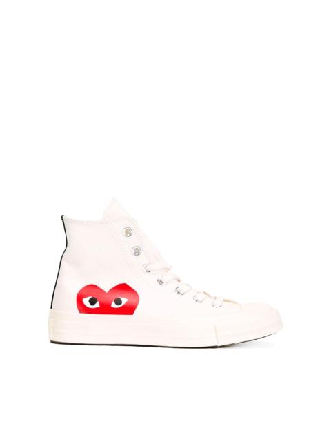 Comme des Garçons PLAY CONVERSE HIGH 'CHUCK TAYLOR' SNEAKERS - OFF WHITE