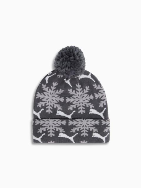 PUMA Fair Isle Winter Pom Pom Snowflake Beanie