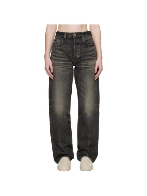Fear of God Black Straight 5 Pocket Jeans