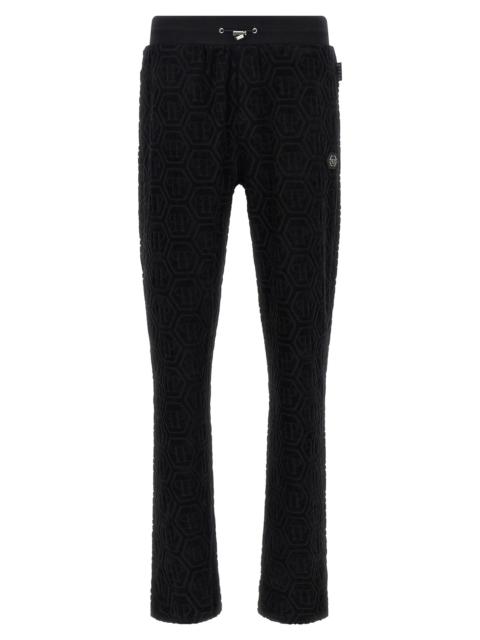 PHILIPP PLEIN Jacquard Joggers Pants Black