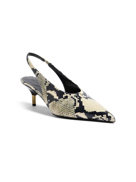 KHAITE Bella Snake-Effect Leather Slingback Pumps python