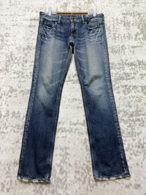 Hysteric Glamour SLY Y2K Low Rise Distressed Denim Jeans Frayed Hem Fade