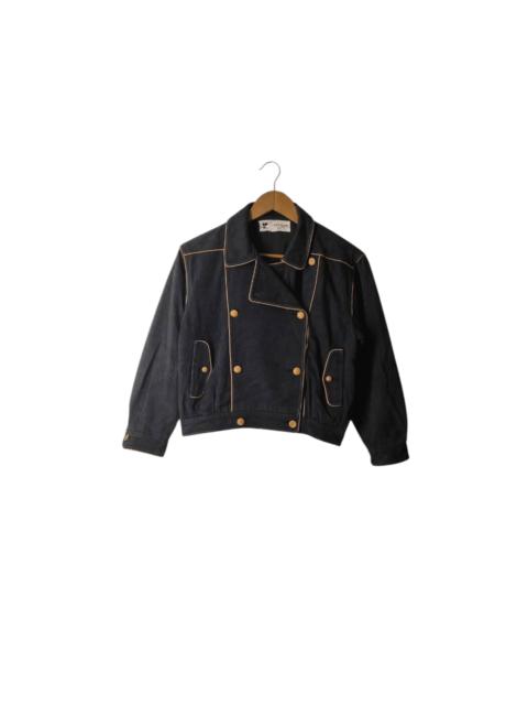courrèges VINTAGE COUREGES PARIS DOUBLE BREAST DENIM JACKET