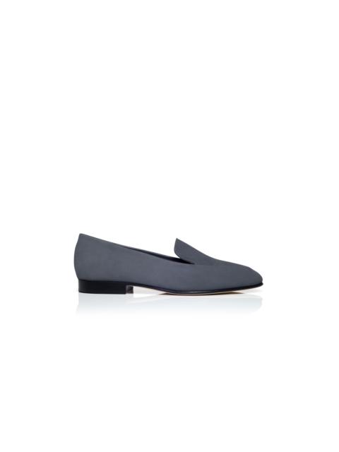 Manolo Blahnik Dark Grey Suede Loafers