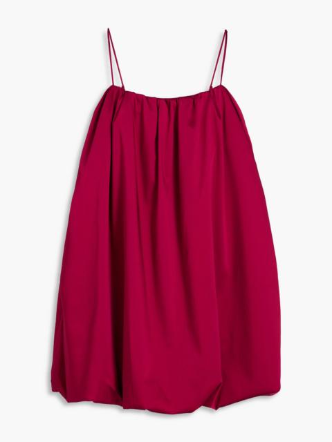 SIMKHAI Gathered satin-twill mini dress