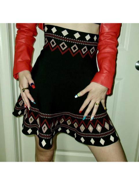 Alexander McQueen Alexander McQueen Women's Black and Burgundy Skirt