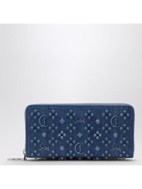 Christian Louboutin Panettone Coin Purse In Denim With Spikes Women