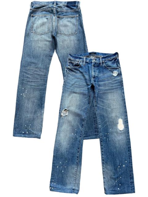 Other Designers Distressed Denim - Global Work Japanese Distressed Paint Denim Jeans 31x32