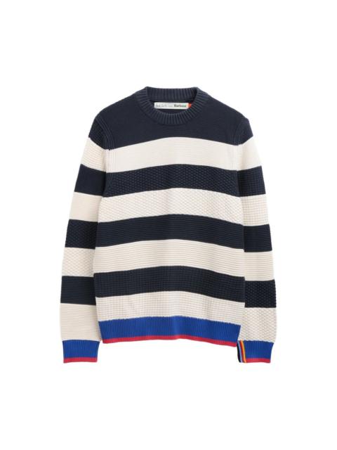 Barbour X PAUL SMITH STRIPED TEXTURED SWEATER